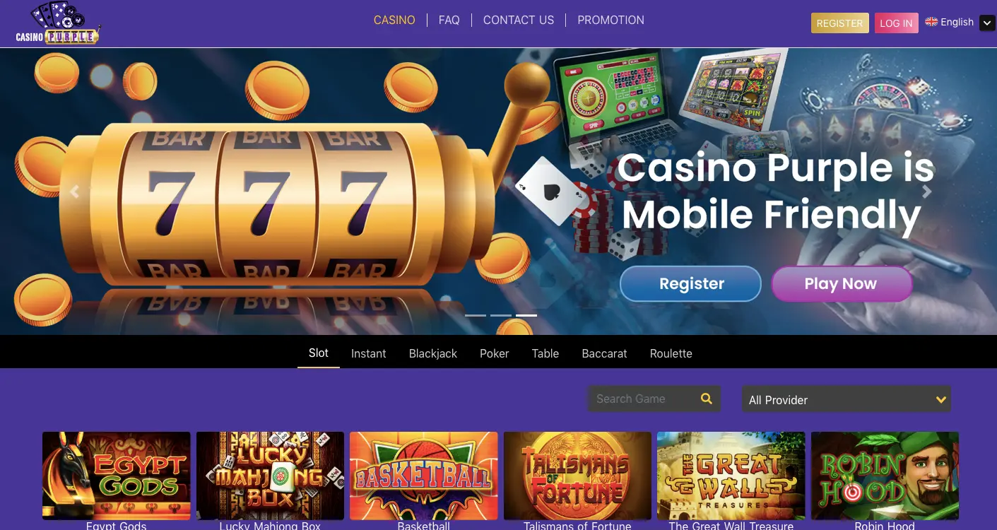 Purple Casino Login and Registration image 2